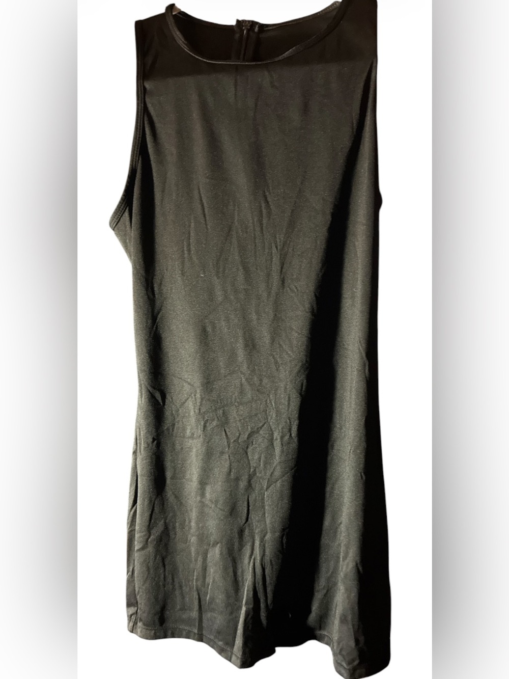 Black Athletic Activewear Shorts Romper Size M Back Zip Racerback